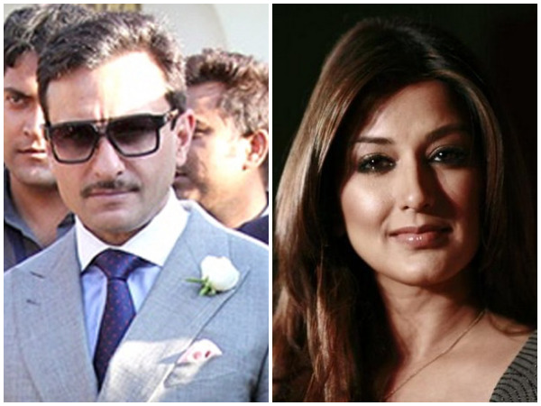 Saif Ali Khan (left) and Sonali Bendre (right) 