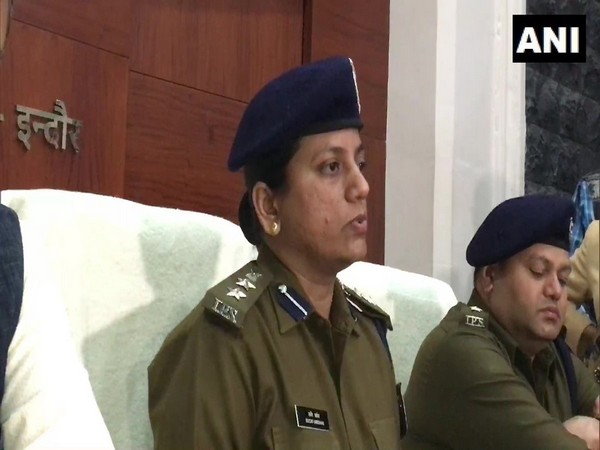 Indore Senior Superintendent of Police Ruchi Vardhan Mishra addressing a press conference on Sunday. (Photo/ANI)