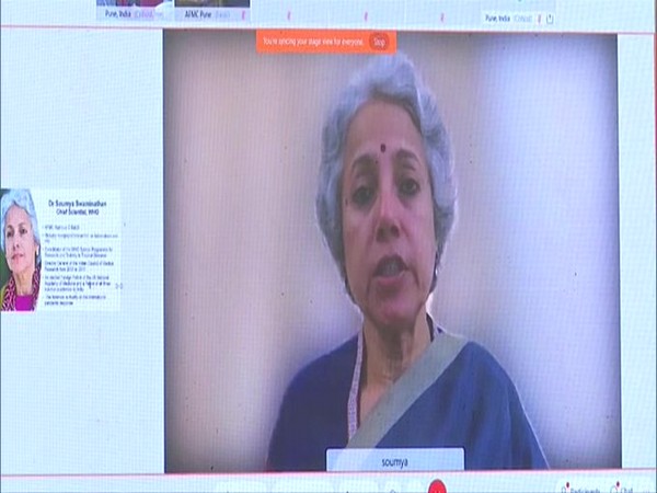 WHO Chief Scientist Dr Soumya Swaminathan speaking at a seminar on Monday 