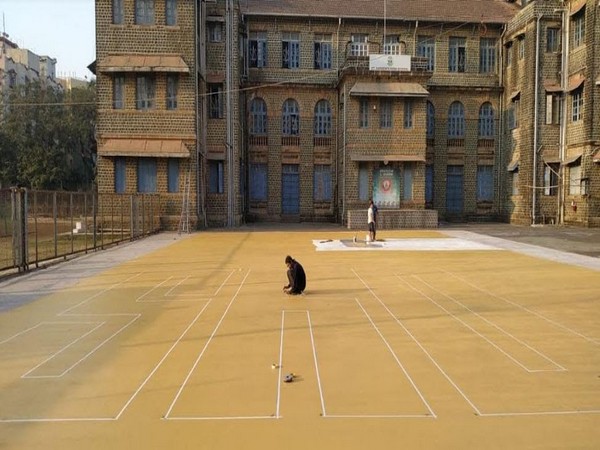 The basketball court at St. Andrews High School in Bandra, Mumbai