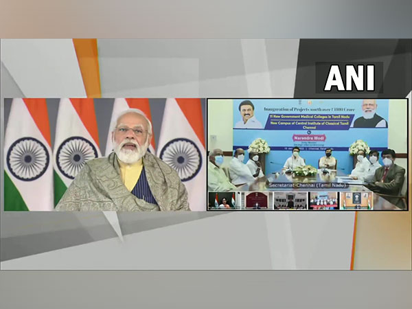 PM Modi inaugurating 11 medical colleges in Tamil Nadu today (Photo/ANI)