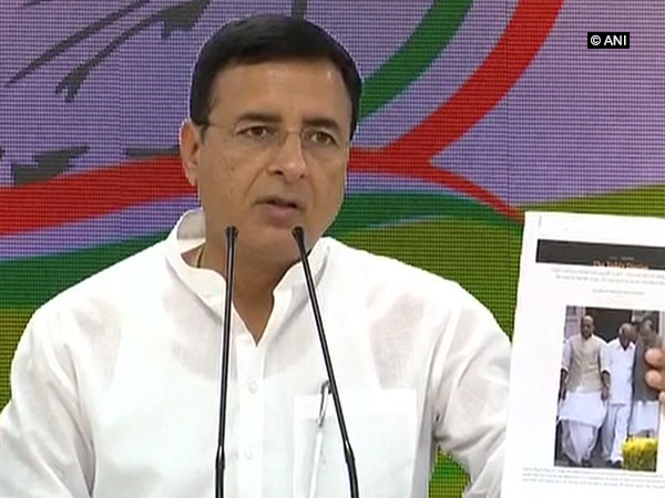 Congress Spokesperson Randeep Singh Surjewala addressing press conference in New Delhi on Friday