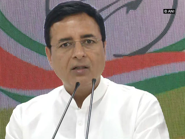 Congress Spokesperson Randeep Singh Surjewala addressing a press conference in New Delhi on Thursday (Photo/ANI)