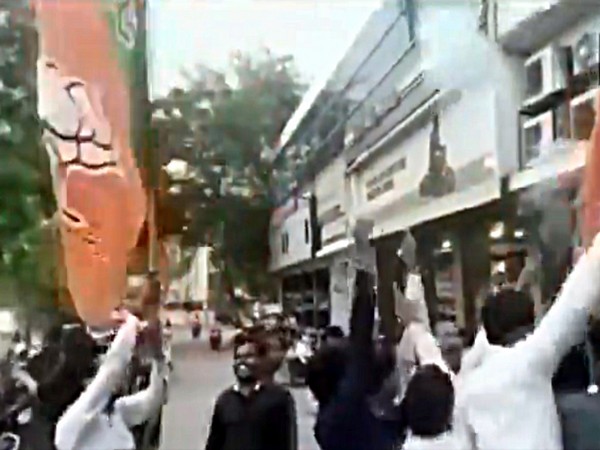 Supporters firing celebratory gunshots in air