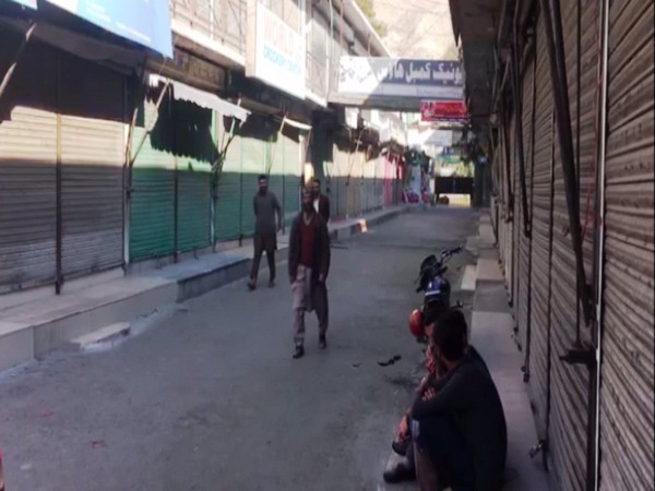 Visuals of the shutter-down protest called by traders in PoK on Tuesday. Photo/ANI