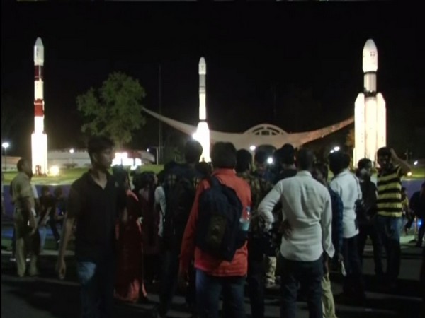 Students at Satish Dhawan Space Centre in Andhra Pradesh to see the launch of Chandrayaan-2. Photo/ANI