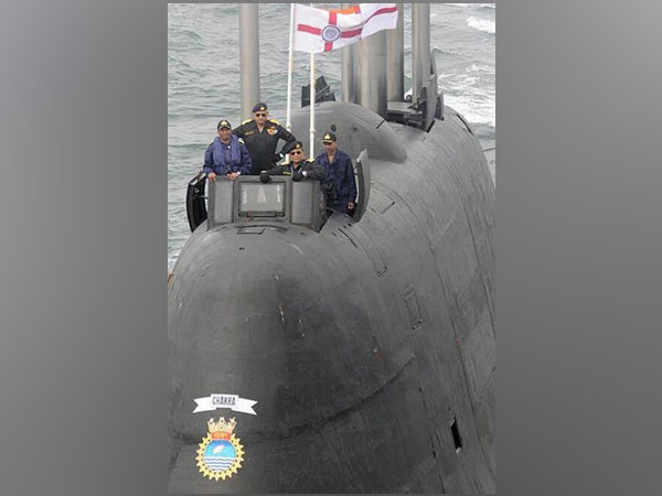 File picture of the nuclear submarine INS Chakra operated by the Indian Navy