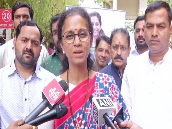 NCP MP Supriya Sule speaking to reporters in Pune on Saturday