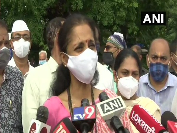NCP MP Supriya Sule speaking to ANI on Friday. (Photo/ANI)