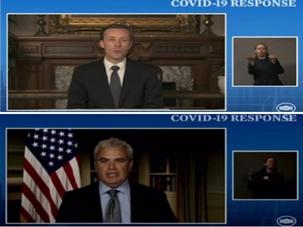 US NSA Jack Sullivan and White House COVID-19 response coordinator Jeff Zients.