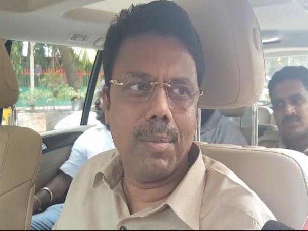 Sunil Raut, brother of Shiv Sena leader Sanjay Raut, talking to reporters in Mumbai on Monday. Photo/ANI