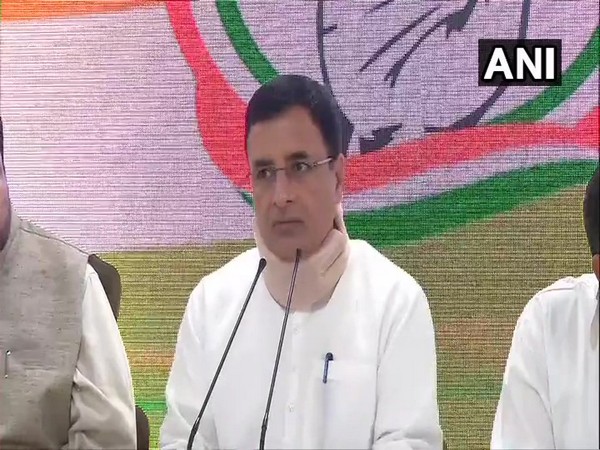 Congress spokesperson Randeep Singh Surjewala speaking to reporters in New Delhi on Saturday.