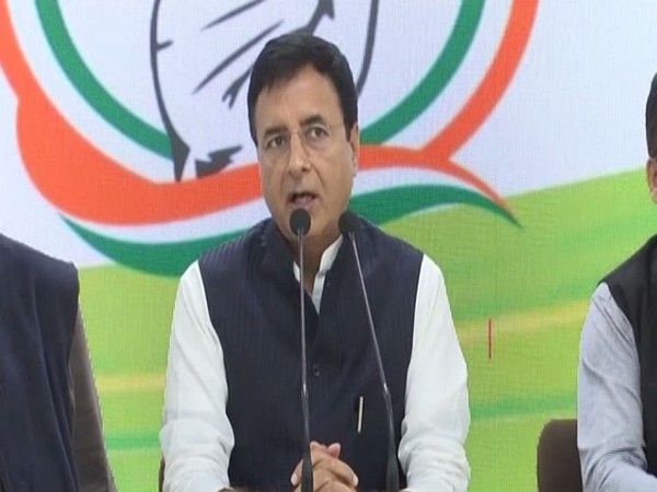 Congress national spokesperson Randeep Singh Surjewala speaking at a press conference in New Delhi on Saturday. Photo/ANI