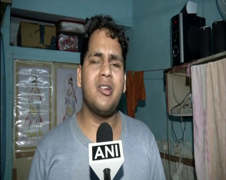Blind student Surya Prakash speaking to ANI in New Delhi on Monday. Photo/ANI
