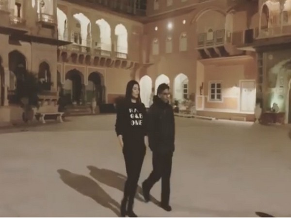Still from the video shared by actor Sushmita Sen, featuring her and director Ram Madhvani (Image source: Instagram) 