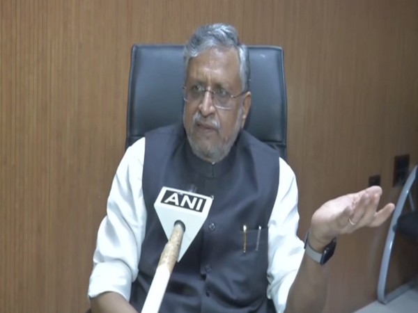 Bihar Deputy Chief Minister Sushil Kumar Modi speaking to ANI on Wednesday. Photo/ANI
