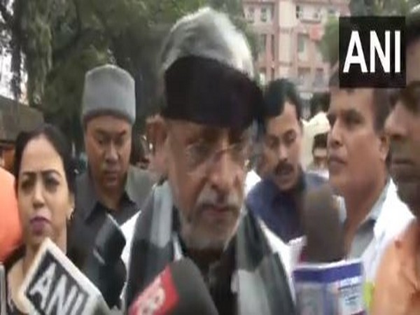 Bihar Deputy Chief Minister Sushil Modi while evading question on Darbhanga rape case in Patna on Saturday. (Photo/ANI)