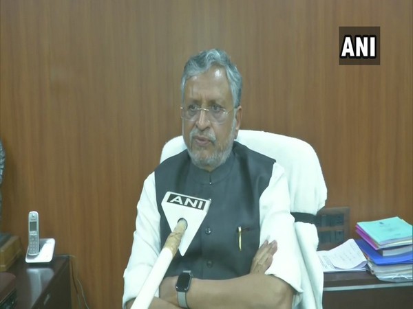 Sushil Kumar Modi speaking to ANI in Patna on Friday. 