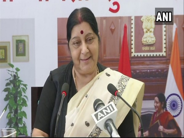 Sushma Swaraj arrives in Kathmandu for BIMSTEC Summit