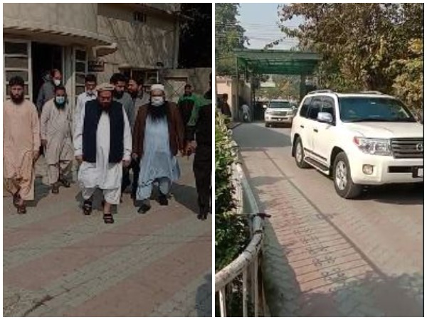 Hafiz Saeed seen roaming with his aides in SUV after an anti-terrorism court sentenced him for 10 year improsonment.