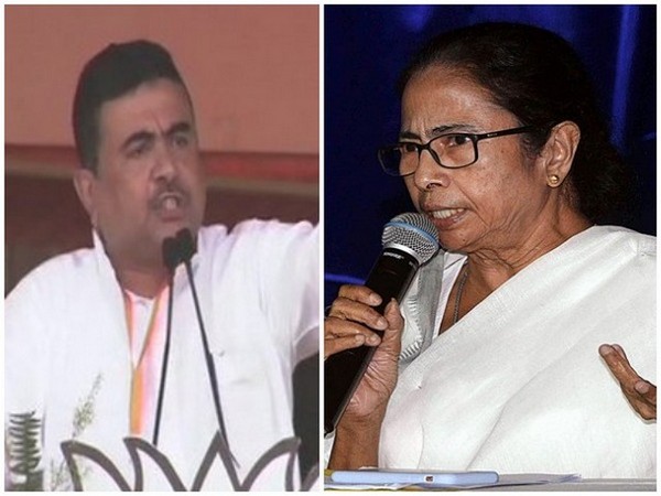 BJP leader Suvendu Adhikari, West Bengal Chief Minister Mamata Banerjee (Photo/ANI)
