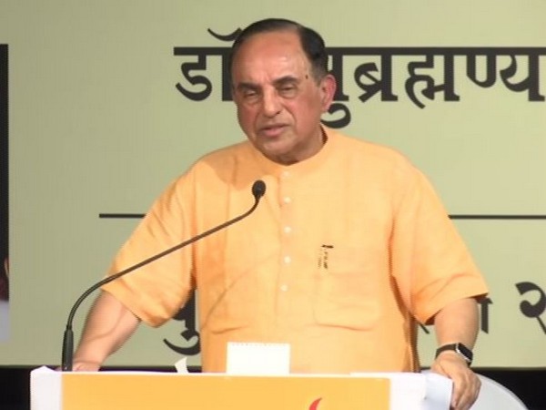 BJP leader Subramanian Swamy speaking at an event in Mumbai on Wednesday. Photo/ANI