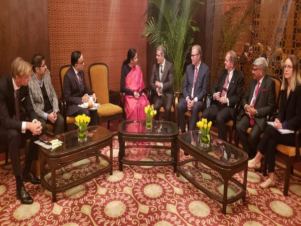 Finance Minister Nirmala Sitharaman and Swedish Minister for Business, Industry and Innovation Ibrahim Baylan in New Delhi on Tuesday