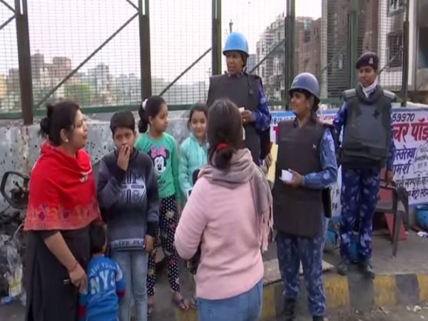 Children offer sweets, 'Thank You' cards to security forces in violence-hit area of North East Delhi