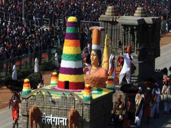 The Telangana tableau during Republic Day parade.