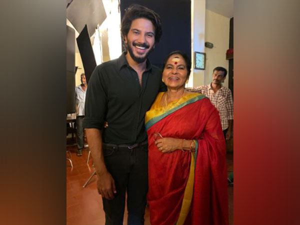 Dulquer Salmaan with late KPAC Lalitha (Image source: Instagram)
