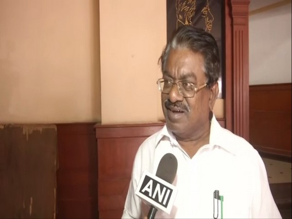 DMK MP TKS Elangovan talking to ANI on Monday. Photo/ANI