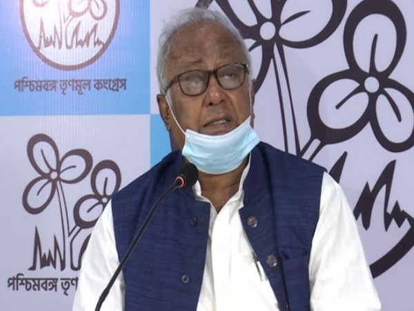 Trinamool Congress leader Sougata Roy speaking at a press conference on Wednesday. (Photo/ANI)