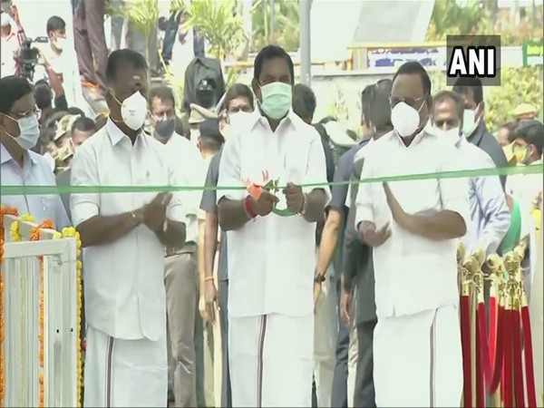 Tamil Nadu Chief Minister Edappadi K. Palaniswami inaugurating the memorial (Photo/ANI)