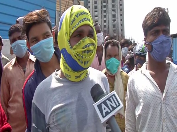 Krishna Kumar Vishwakarma, on of the migrant labourers in Mogappair speaking to ANI on Saturday. Photo/ANI