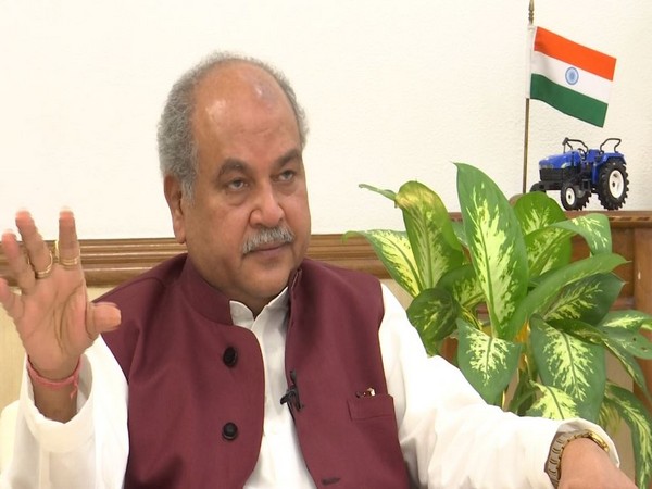 Agriculture Minister Narendra Singh Tomar during an interview with ANI in New Delhi. (Photo/ANI)