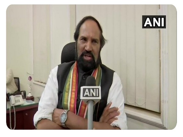 Telangana Pradesh Congress Committee (TPCC) president, Uttam Kumar Reddy speaking to ANI on Thursday. Photo/ANI