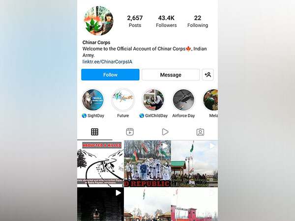 Instagram account of Chinar Corps activated (Pic credit: Instagram)
