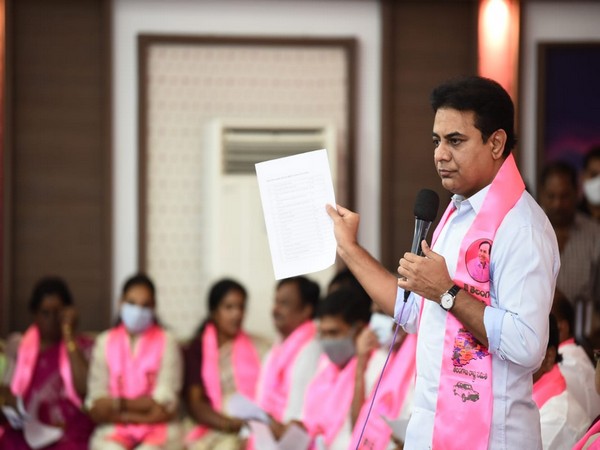 Telangana Rashtra Samithi Working President K. T. Rama Rao (Photo/ANI)