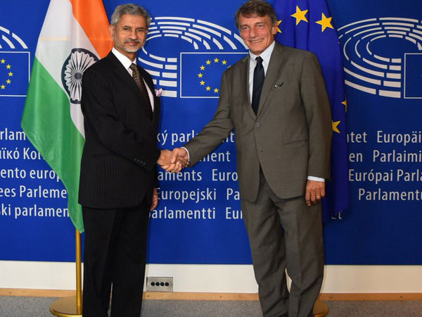 President of European Parliament, David Maria Sassoli, in Brussels (Picture Credits: India in Belgium/Twitter)