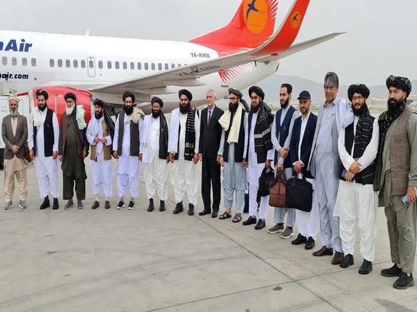 Talibani delegation leaves for Tashkent to participate in Int'l conf on Afghanistan (Photo Credit: Twitter)