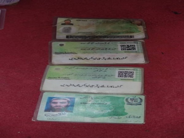 Pakistani ID cards recovered by Afghan security forces during military operation in Afghanistan's Kandahar province.