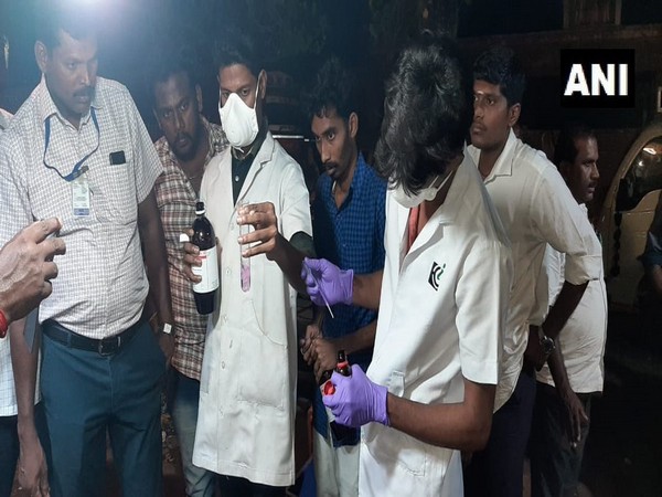 Food Security officers and lab analysts test the fishes in Madurai in Tamil Nadu on Friday. Photo/ANI