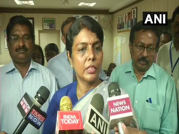 Tamil Nadu Health Secretary Beela Rajesh talking to reporters in Chennai on Sunday. Photo/ANI