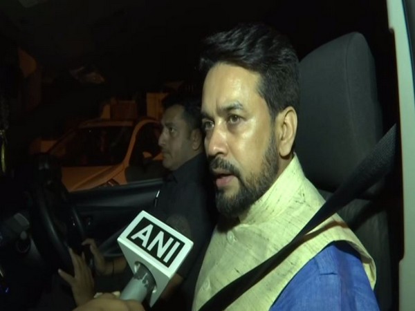 MoS (finance) Anurag Thakur speaks to ANI in New Delhi [Photo/ANI]