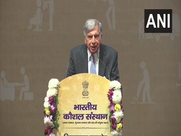 Industrialist Ratan Tata speaking at an event in Ahmedabad on Wednesday. (Photo/ANI)