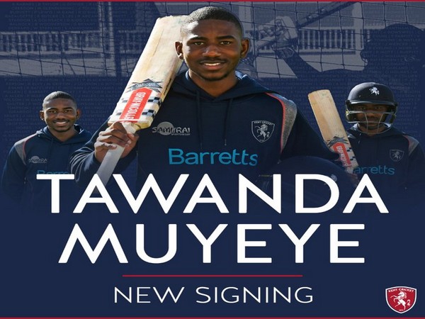 Batsman Tawanda Muyeye (Photo/ Kent Cricket Twitter)