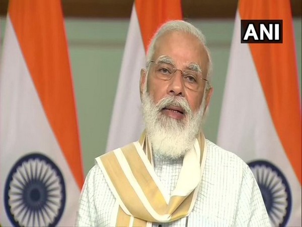 Prime Minister Narendra Modi speaking at the launch of a platform for 