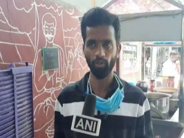 Shiva, the owner of the 'anti-corona' tea shop speaking to ANI.