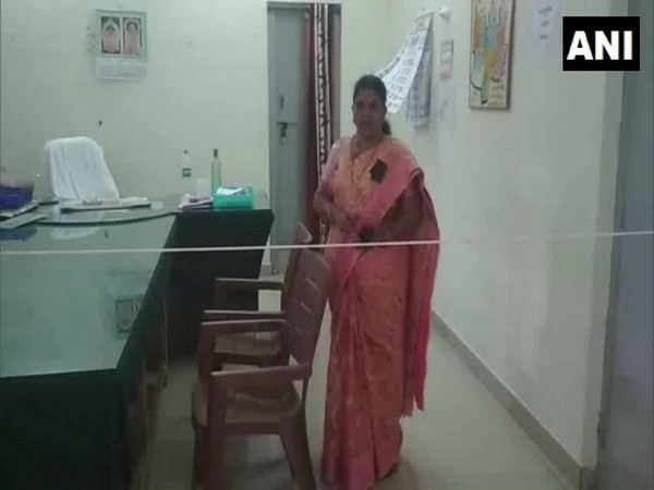 Uma Maheshwari, Tehsildar of Kurnool's Pattikonda Mandal at her office on Wednesday. Photo/ANI