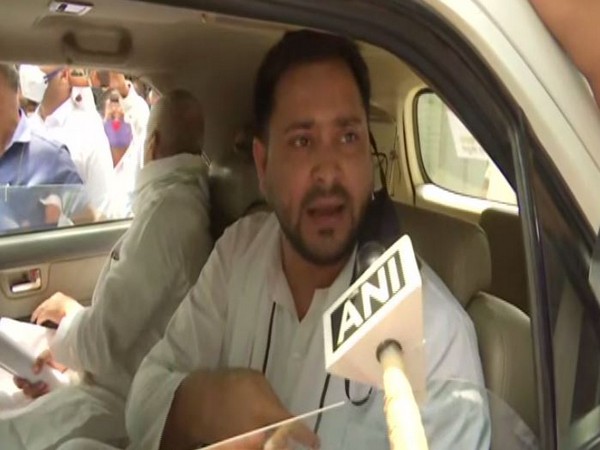 RJD leader Tejashwi Yadav speaking to ANI in Patna on Friday. [Photo/ANI]